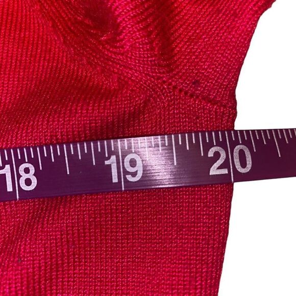 Marisa‎ Christina Pink Cardigan Sweater with Rolled Flower Accent in Size L - Picture 11 of 14